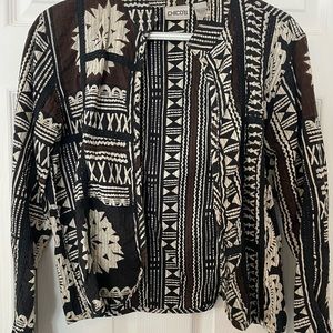 CHICO’S Open Front Long Sleeve Lightweight Jacket size 1